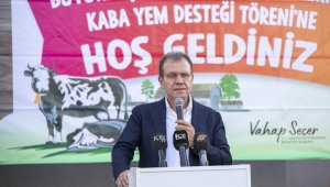 Mersin'de büyükbaş hayvan yetiştiricilerine yem desteği