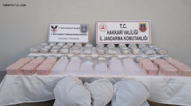Yüksekova'da 98 kilo 600 gram uyuşturucu ele geçirildi