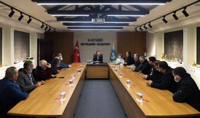 Felahiyeli muhtarlardan Başkan Büyükkılıç'a teşekkür ziyareti