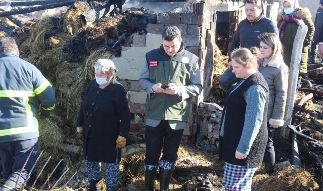 Kırklareli'nde ağılda çıkan yangında 156 hayvan telef oldu